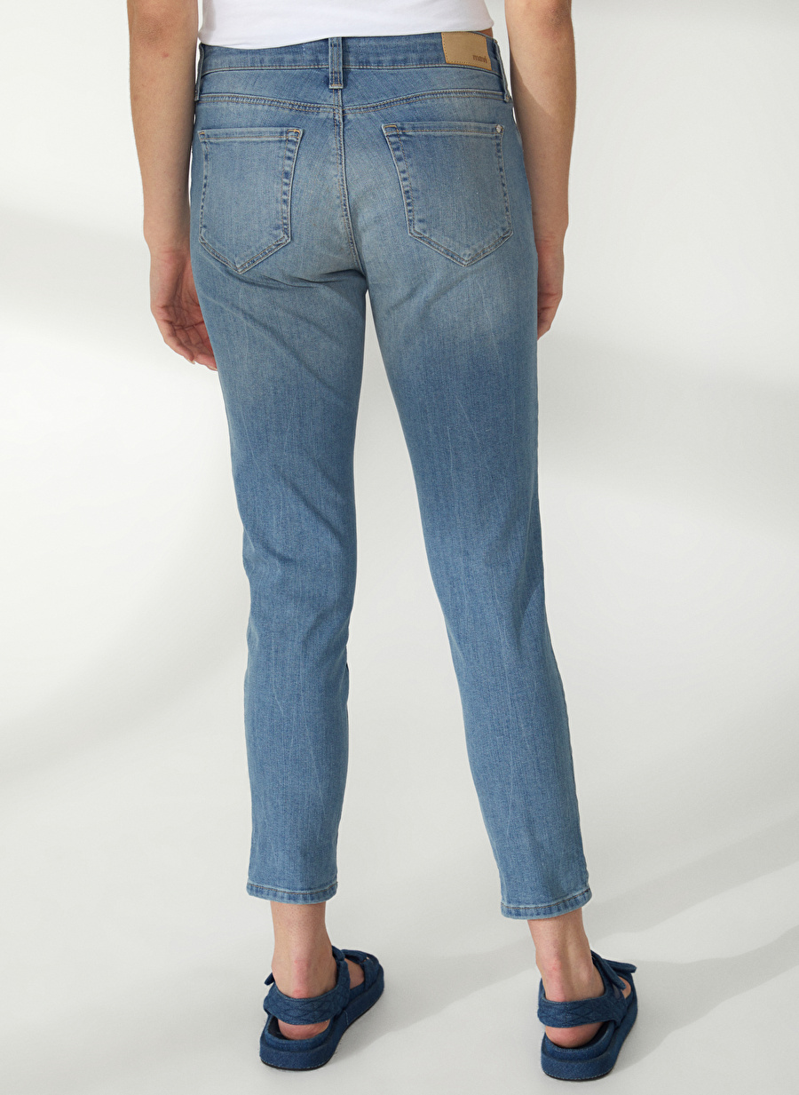 Mavi Normal Bel Düz Paça Boyfriend Açık Mavi Kadın Denim Pantolon M1020533422-ADA Lt Vintage_4