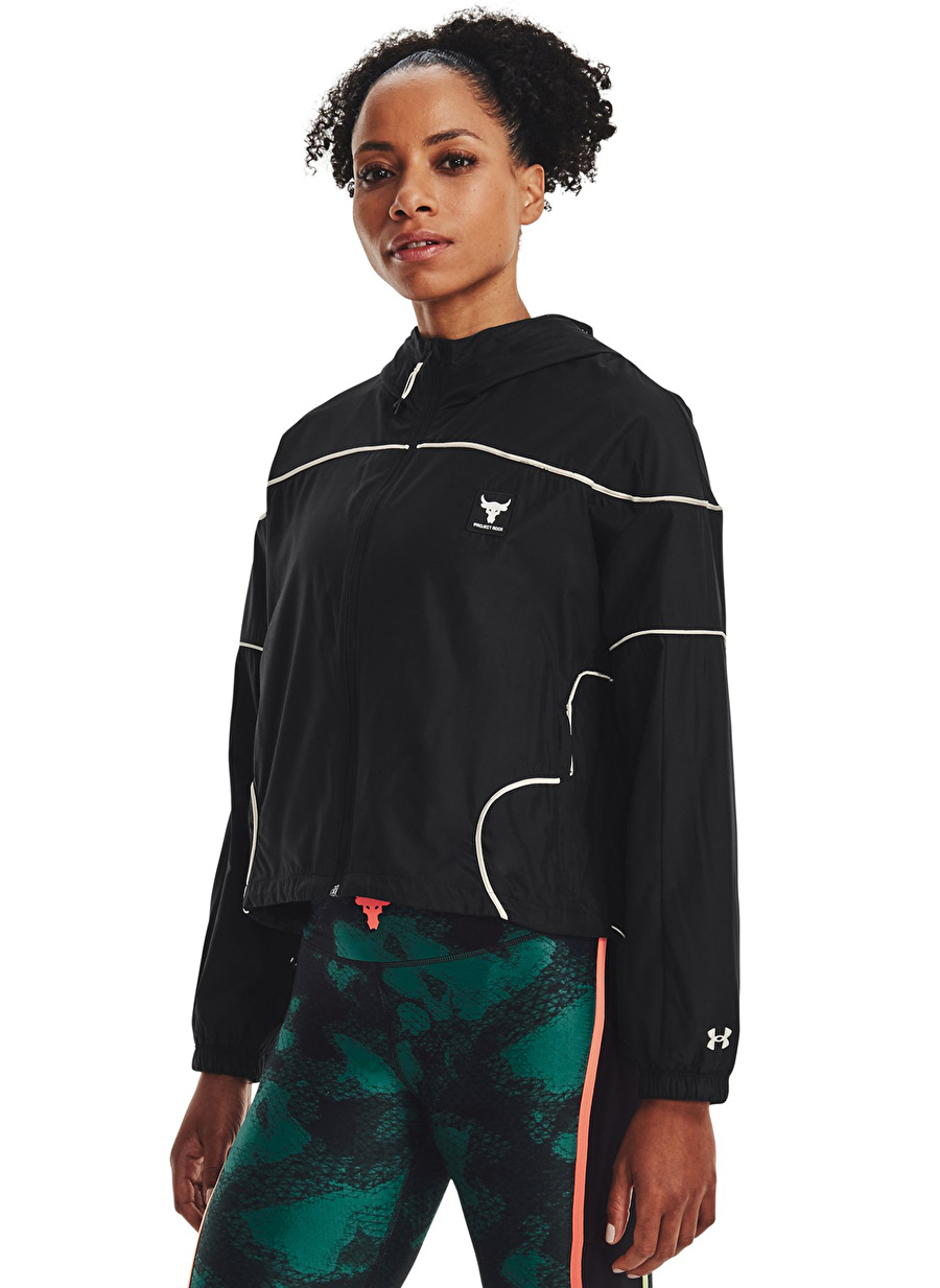 Under Armour Yuvarlak Yaka Siyah Kadın Sweatshırt 1373592-001 Pjt Rock Brahma Jkt