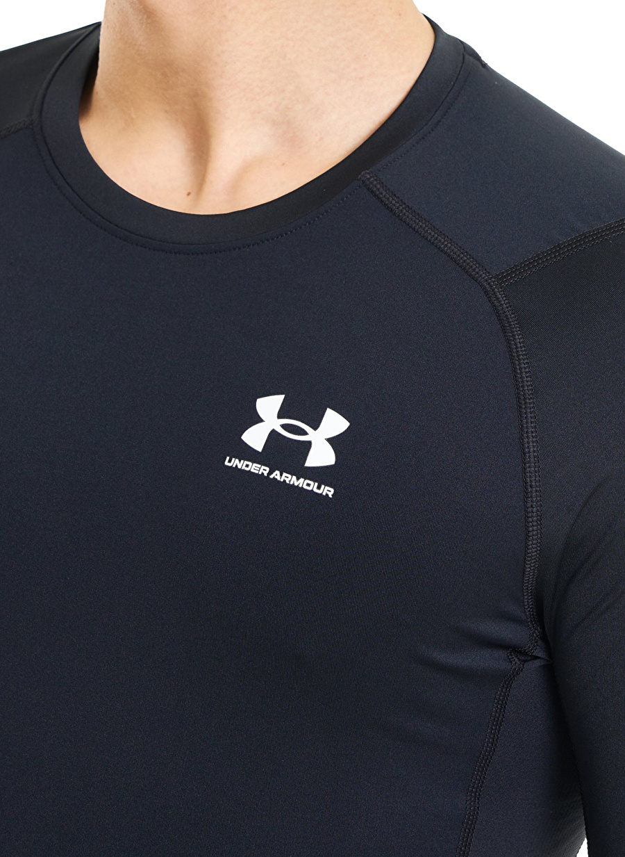 Under Armour Yuvarlak Yaka Düz Siyah Erkek T-Shirt 1361518-001 UA HG Armour Comp SS_3