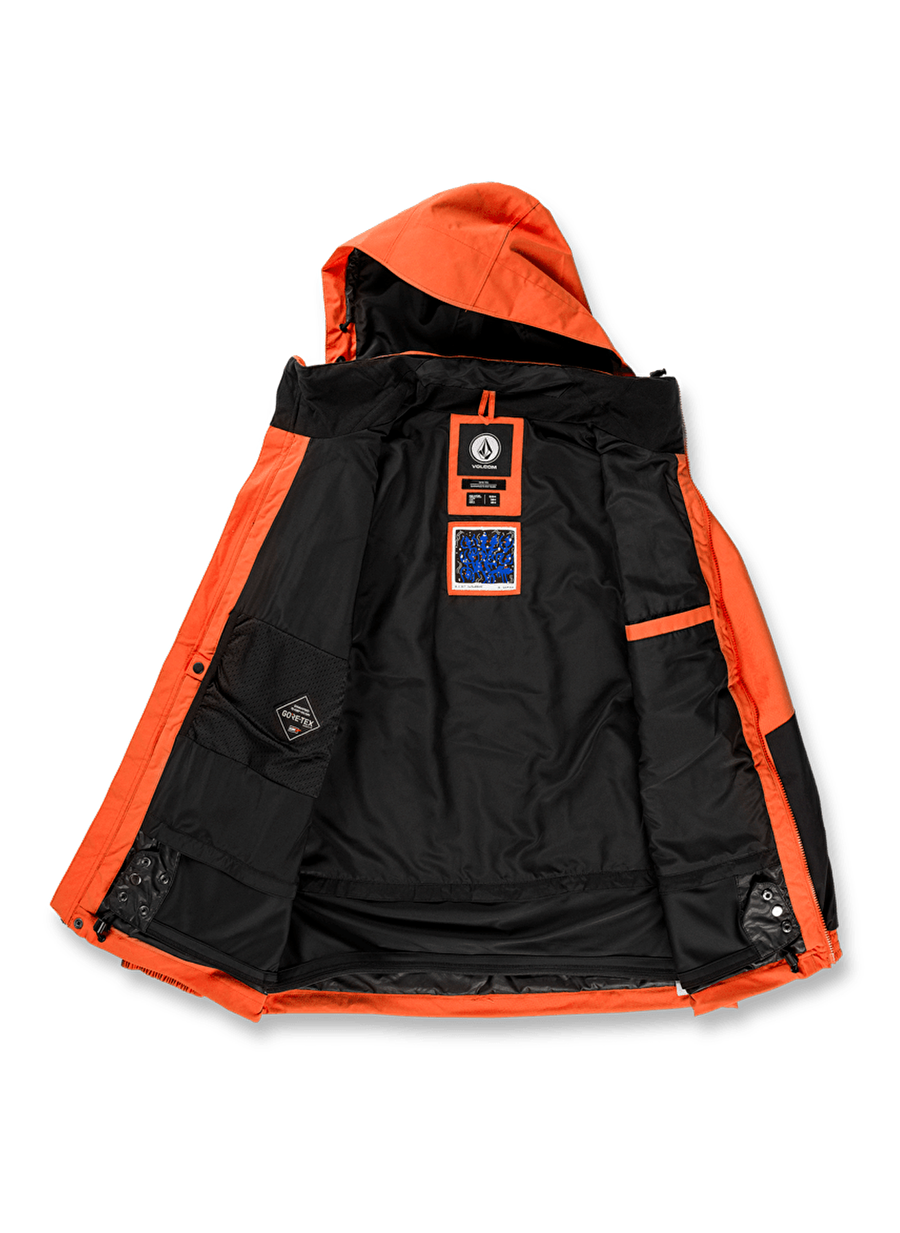 Volcom Turuncu Erkek Kapüşonlu   Kayak Montu G0652306 _Volcom Longo Goretex Os E