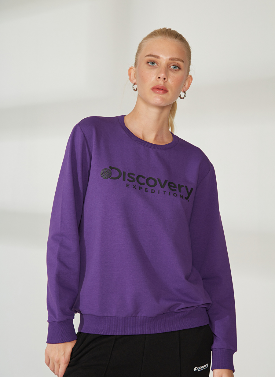 Discovery Expedition Bisiklet Yaka Mor Kadın Sweatshırt W-ENERGY