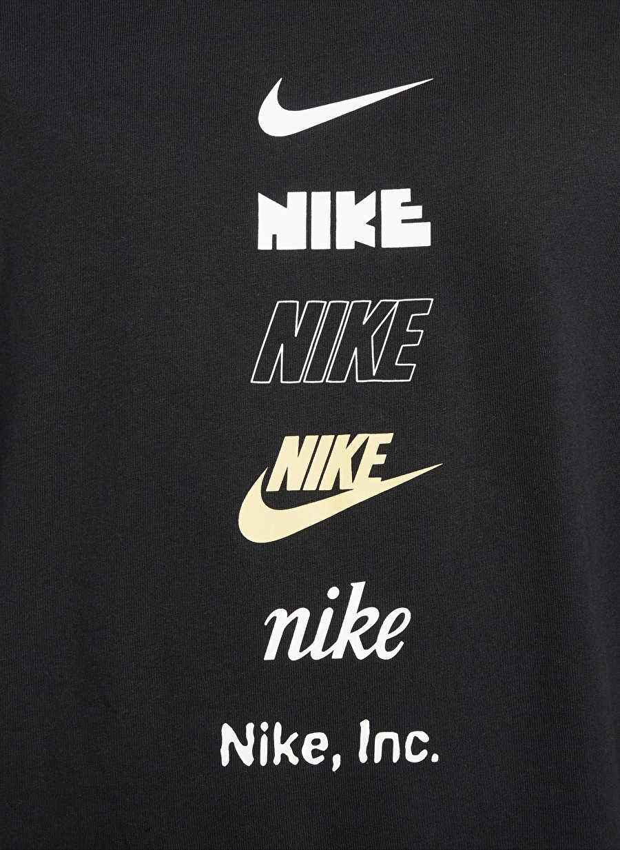 Nike Bisiklet Yaka Baskılı Siyah Erkek T-Shirt DZ2875-010 M NSW TEE CLUB+ HDY PK4_2