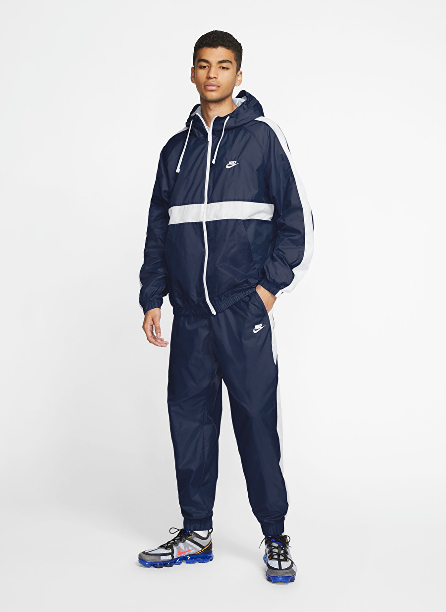 Nike Lacivert Erkek Zip Ceket BV3025-411 M NK CLUB WVN HD TRK SUI