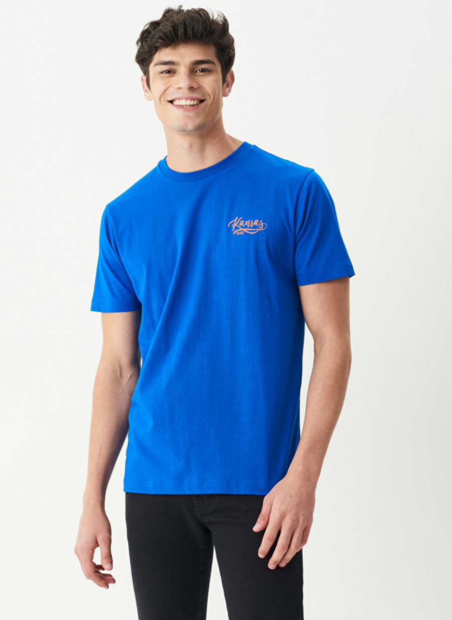 Riders By Lee Bisiklet Yaka Regular Fit Mavi Erkek T-Shirt L222679-400