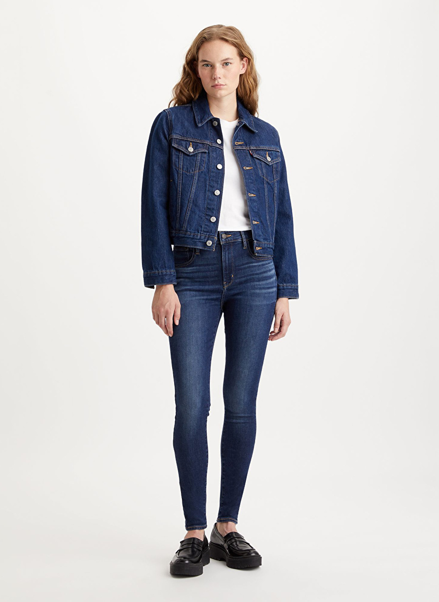 Levis Koyu Lacivert Kadın Yüksek Belli Super Skinny Denim Pantolon 52797-0351 720 HIRISE SUPER SKINNY