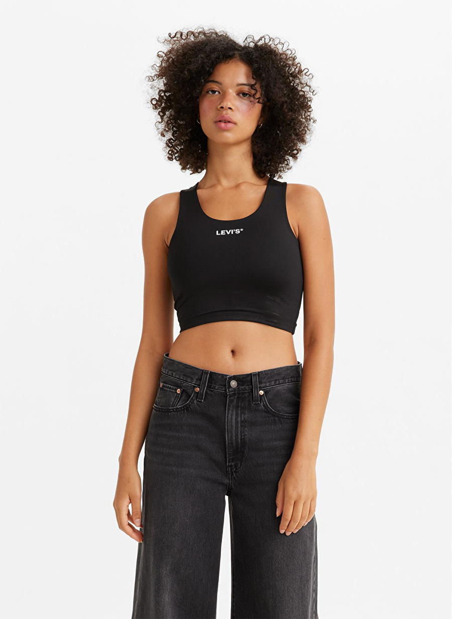 Levis Bisiklet Yaka Siyah Kadın Atlet A5002-0001 GRAPHIC RACER HALF TANK