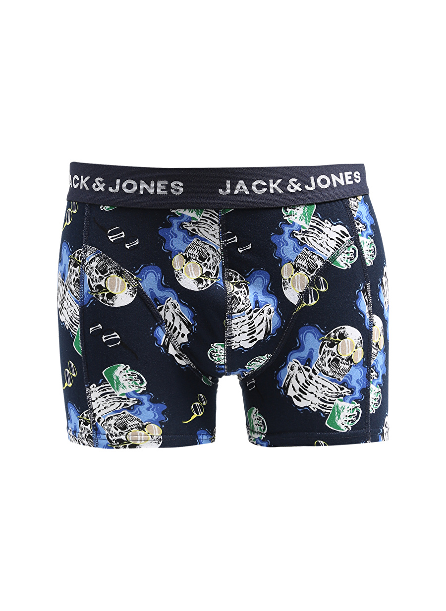 Jack & Jones Lacivert Erkek Boxer 12234765_JACBATH SKULL TRUNKS SN