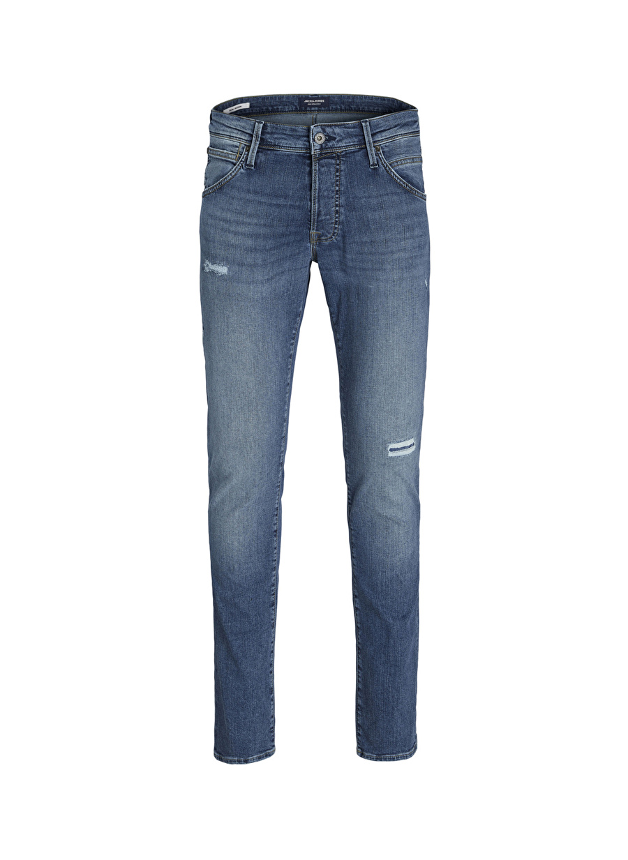 Jack & Jones 12223632_JJIGLENN JJFOX JOS 327 Mavi Erkek Normal Bel Slim Fit  Denim Pantolon