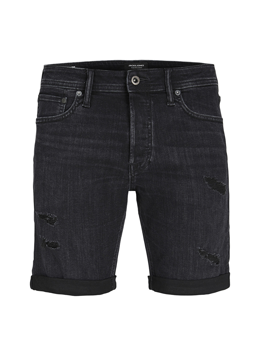 Jack & Jones 12228274_JJIRICK JJORIGINAL SHORTS Siyah Erkek Normal Bel Normal  Denim Şort