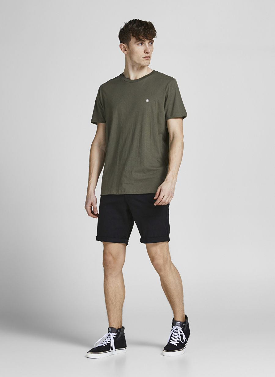 Jack & Jones Standart Siyah Erkek Şort 12182549_JPSTDAVE JJCHINO SHORTS