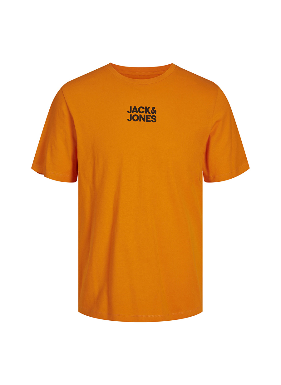 Jack & Jones Bisiklet Yaka Baskılı Turuncu Erkek T-Shirt 12245728_JCOSMALL LOGO TEE SS CREW