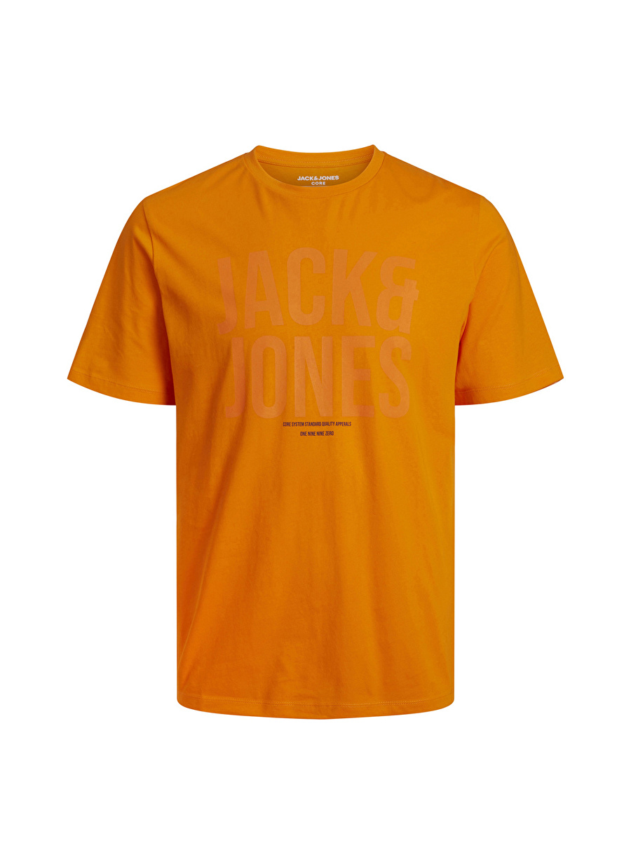 Jack & Jones Bisiklet Yaka Baskılı Turuncu Erkek T-Shirt 12245730_JCOTONAL TEE SS CREW NECK