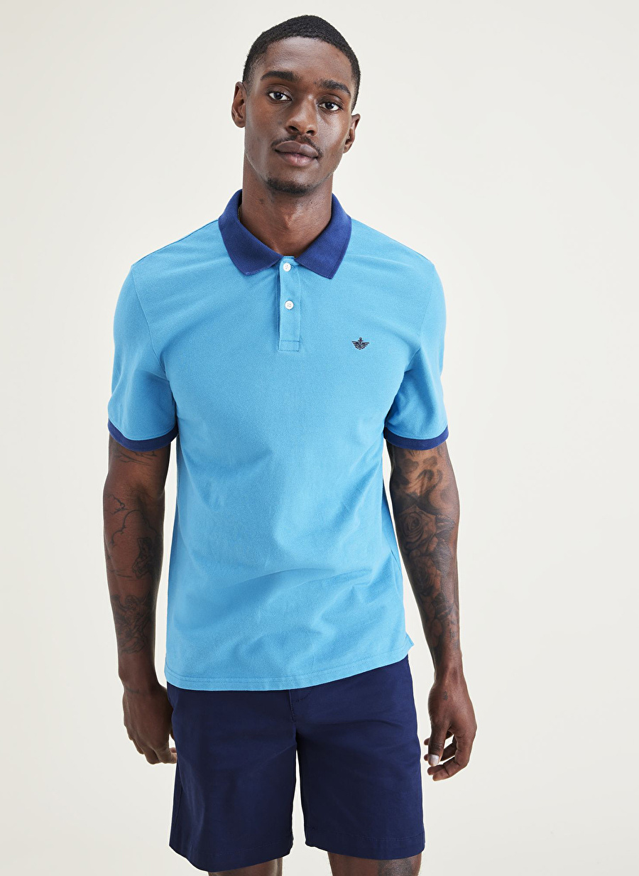 Dockers Polo Yaka Mavi Erkek T-Shirt A1159-0052