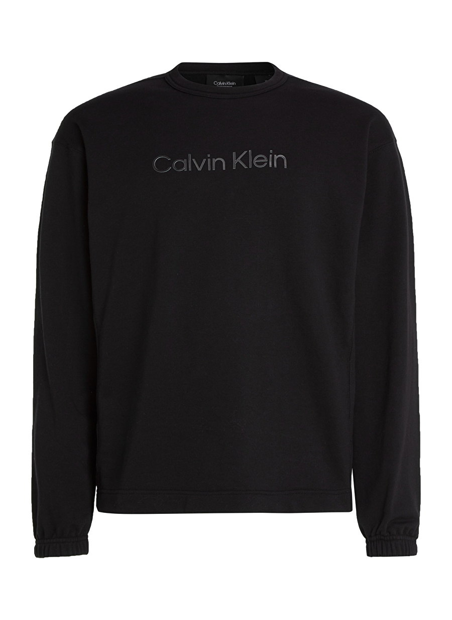 Calvin Klein Bisiklet Yaka Siyah Erkek Sweatshırt 00GMS3W302 PW - Pullover