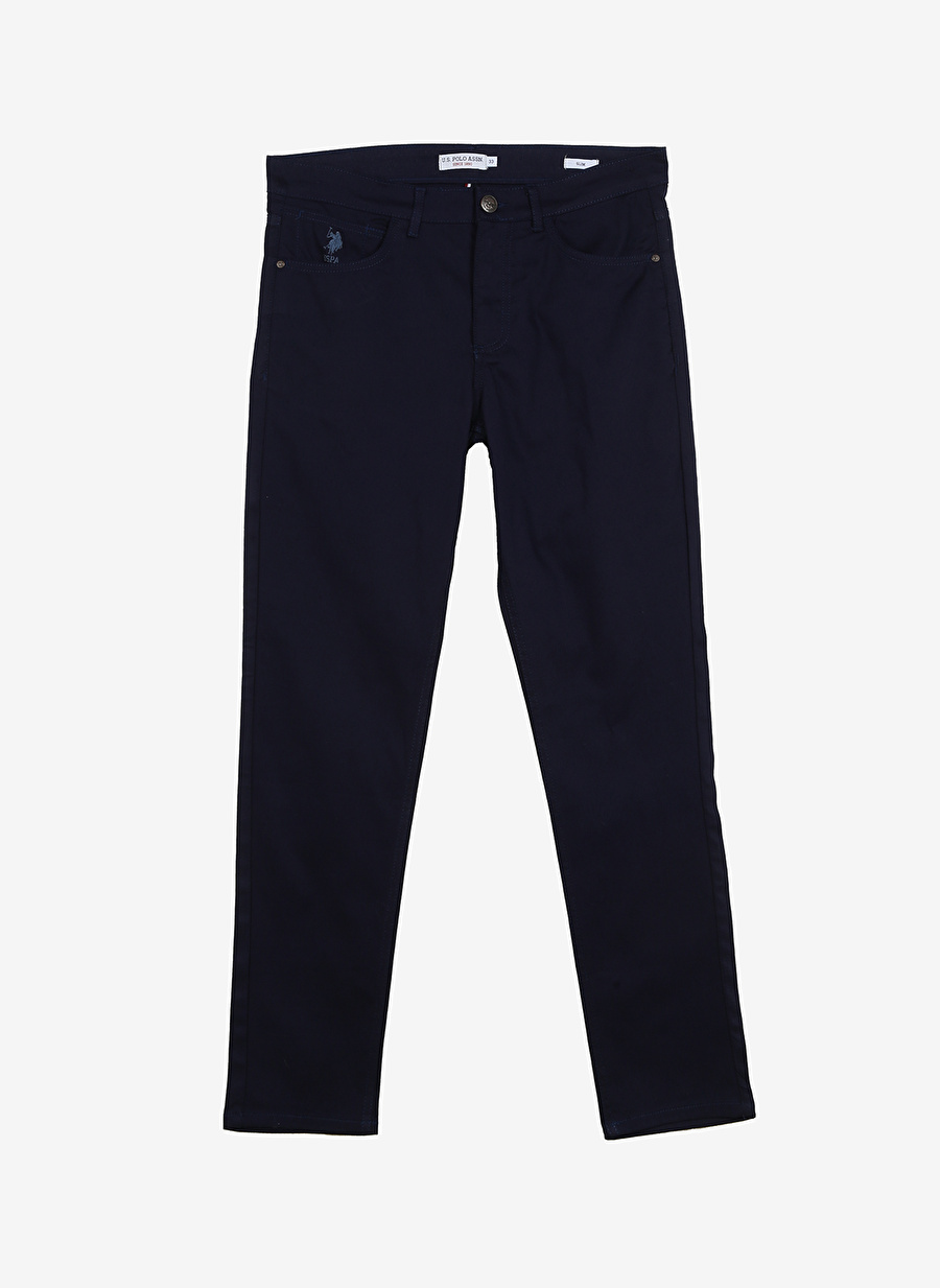 U.S. Polo Assn. Normal Bel Normal Paça Slim Fit Lacivert Erkek Pantolon DERNEST23Y