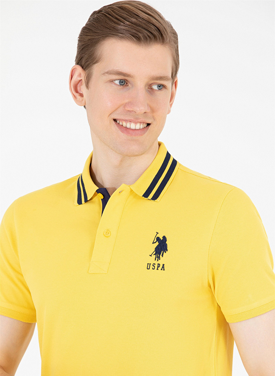 U.S. Polo Assn. Koyu Sarı Erkek Polo T-Shirt GSD01IY023