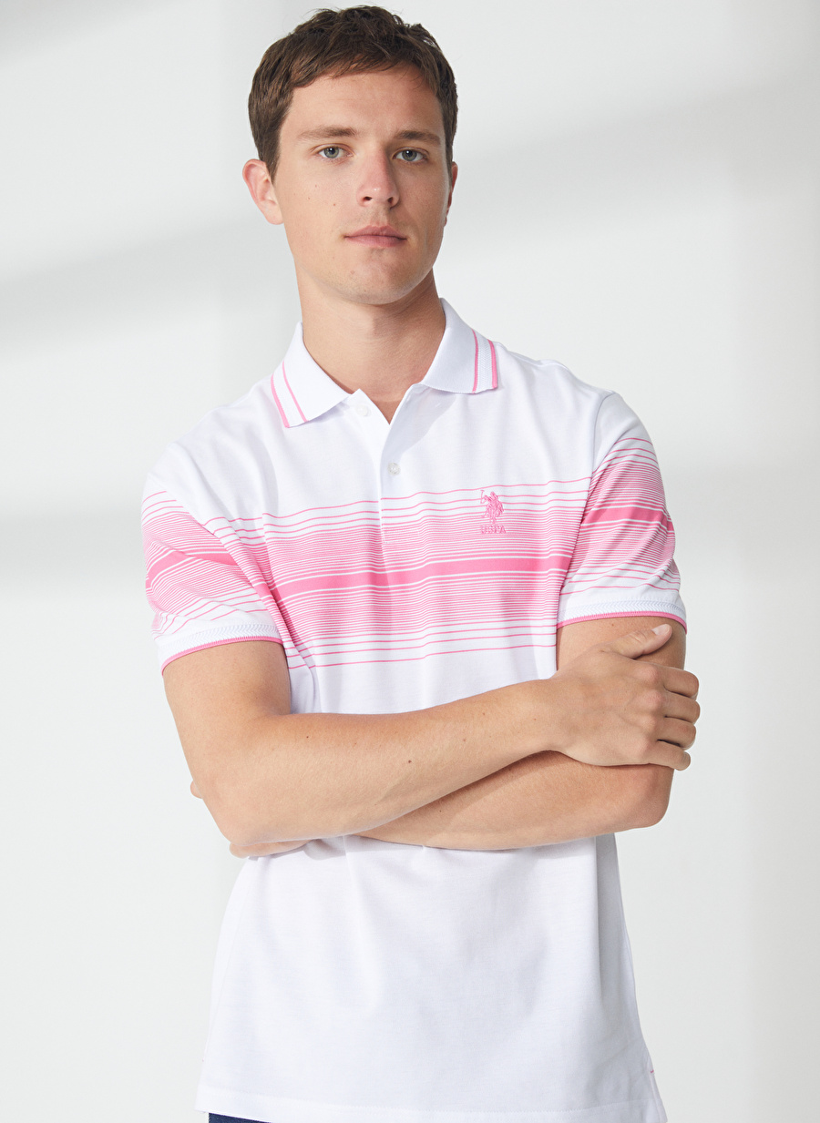 U.S. Polo Assn. Polo Yaka Pembe Erkek T-Shirt LUCA