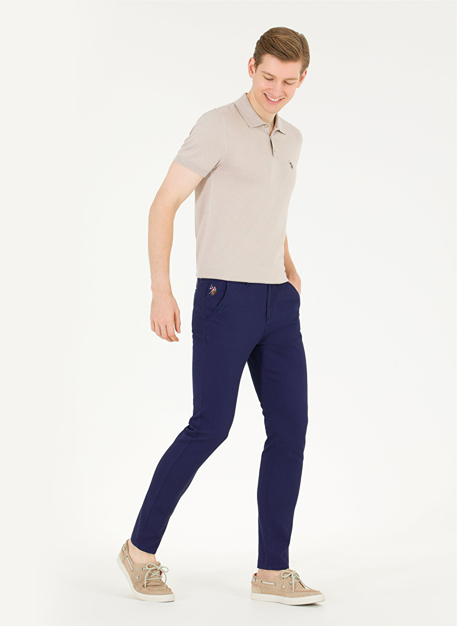 U.S. Polo Assn. Normal Bel Normal Paça Slim Fit Lacivert Erkek Pantolon KENN23Y