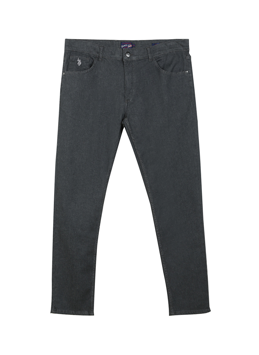 U.S. Polo Assn. Normal Bel Normal Paça Slim Fit Koyu Gri Erkek Denim Pantolon RETTA23Y-G