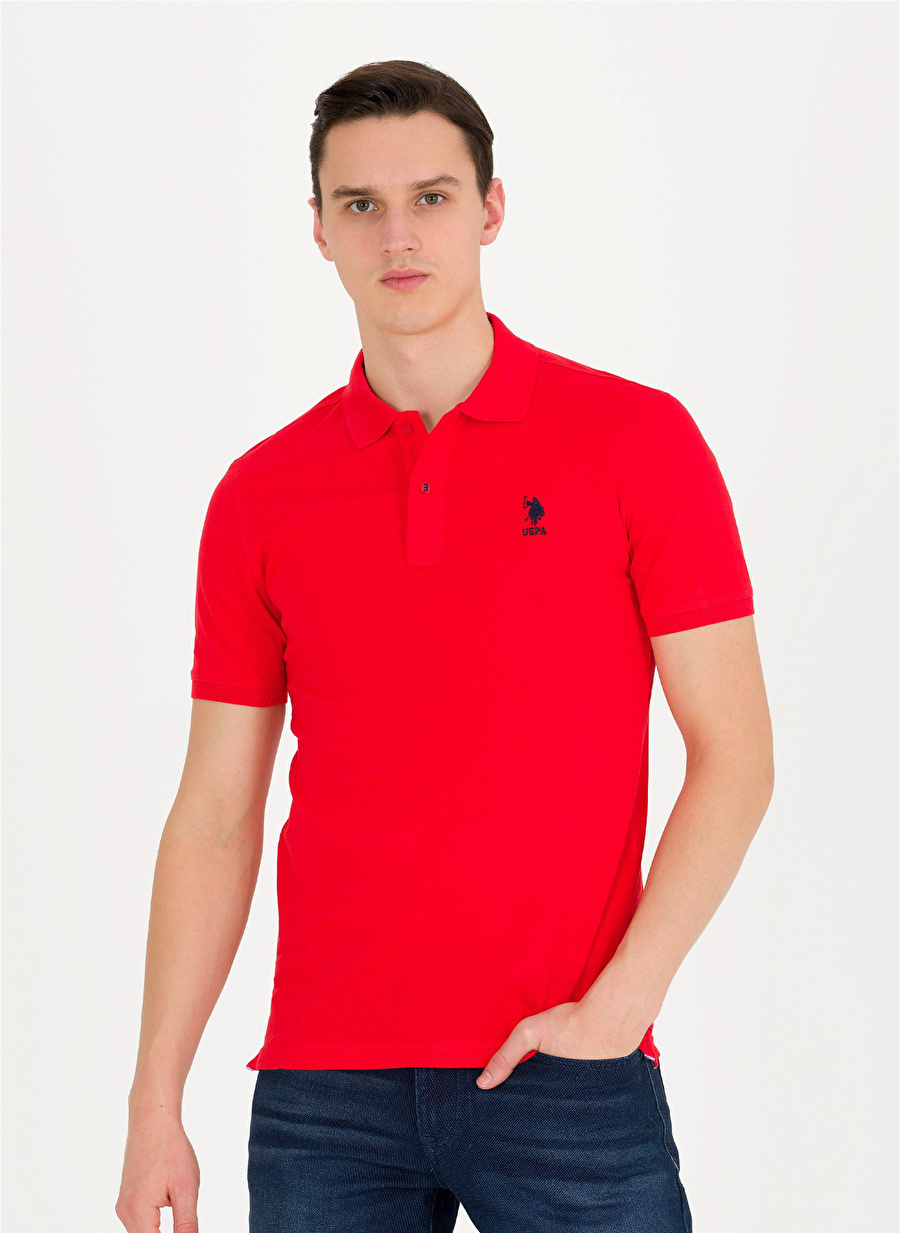 U.S. Polo Assn. Kırmızı Erkek Polo T-Shirt TP08IY023