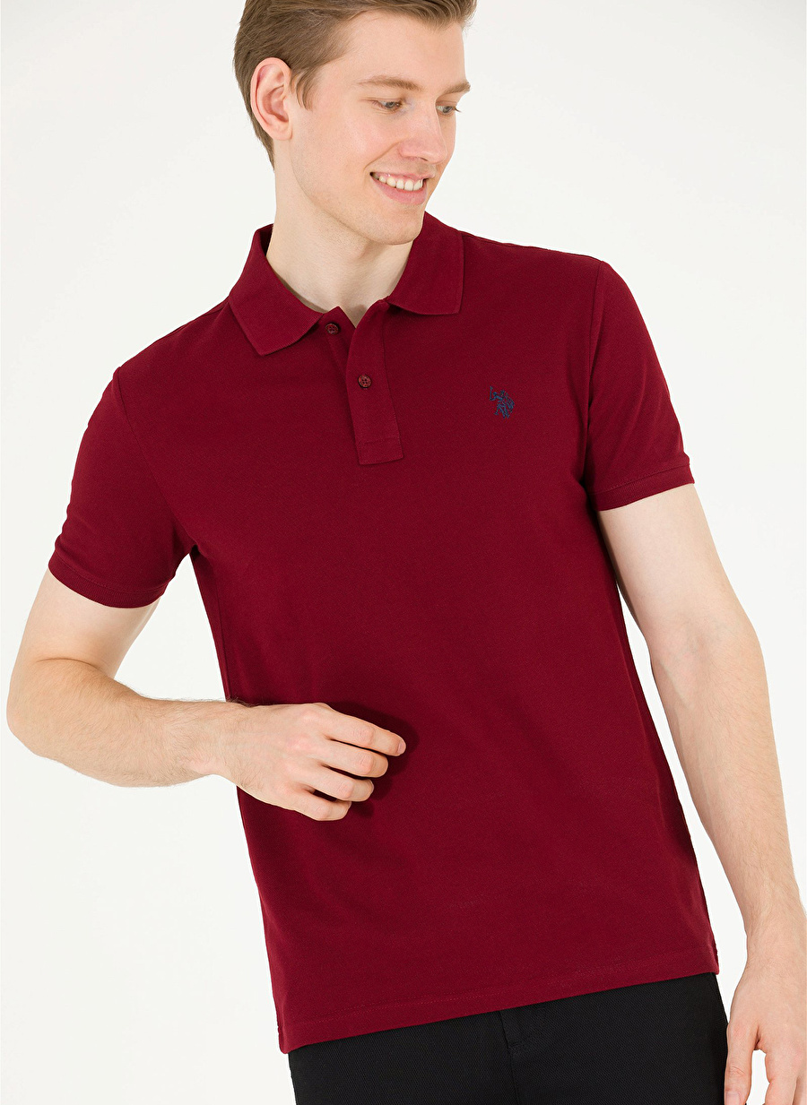 U.S. Polo Assn. Bordo Erkek Polo T-Shirt GTP04IY023