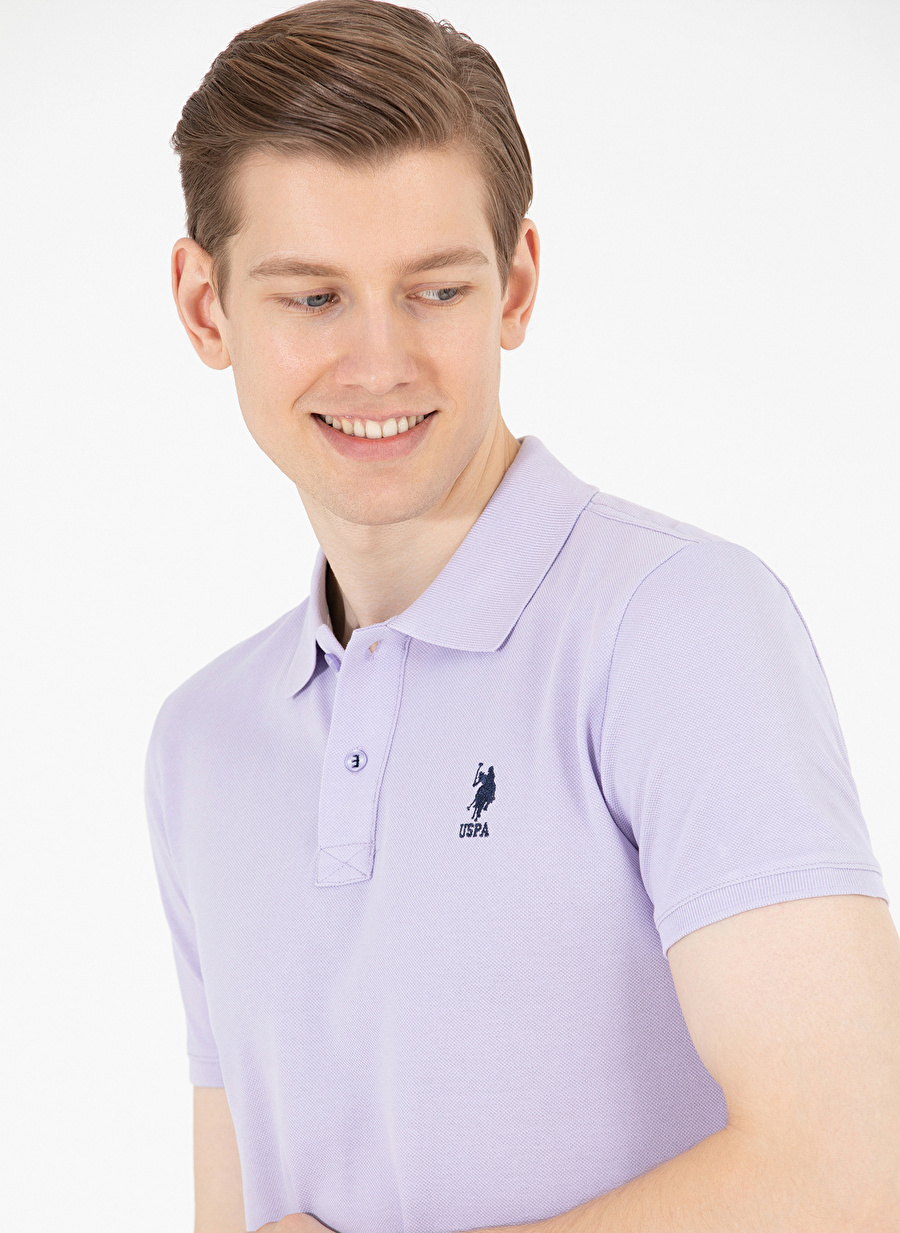 U.S. Polo Assn. Polo Yaka Lila Erkek T-Shirt TP04IY023