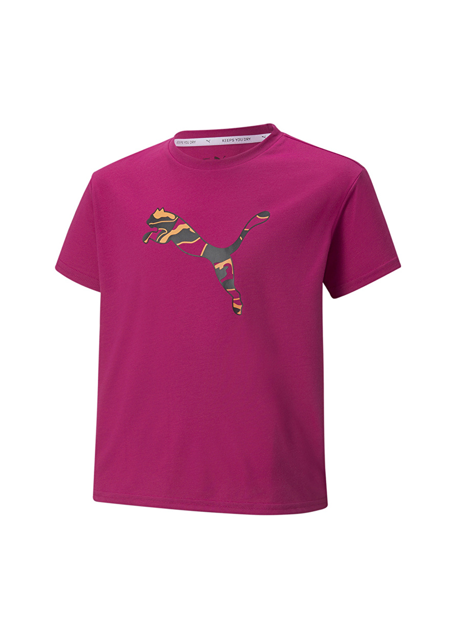 Puma Pembe Kız Çocuk Bisiklet Yaka Kısa Kollu T-Shirt 84692114 Modern Sports Tee