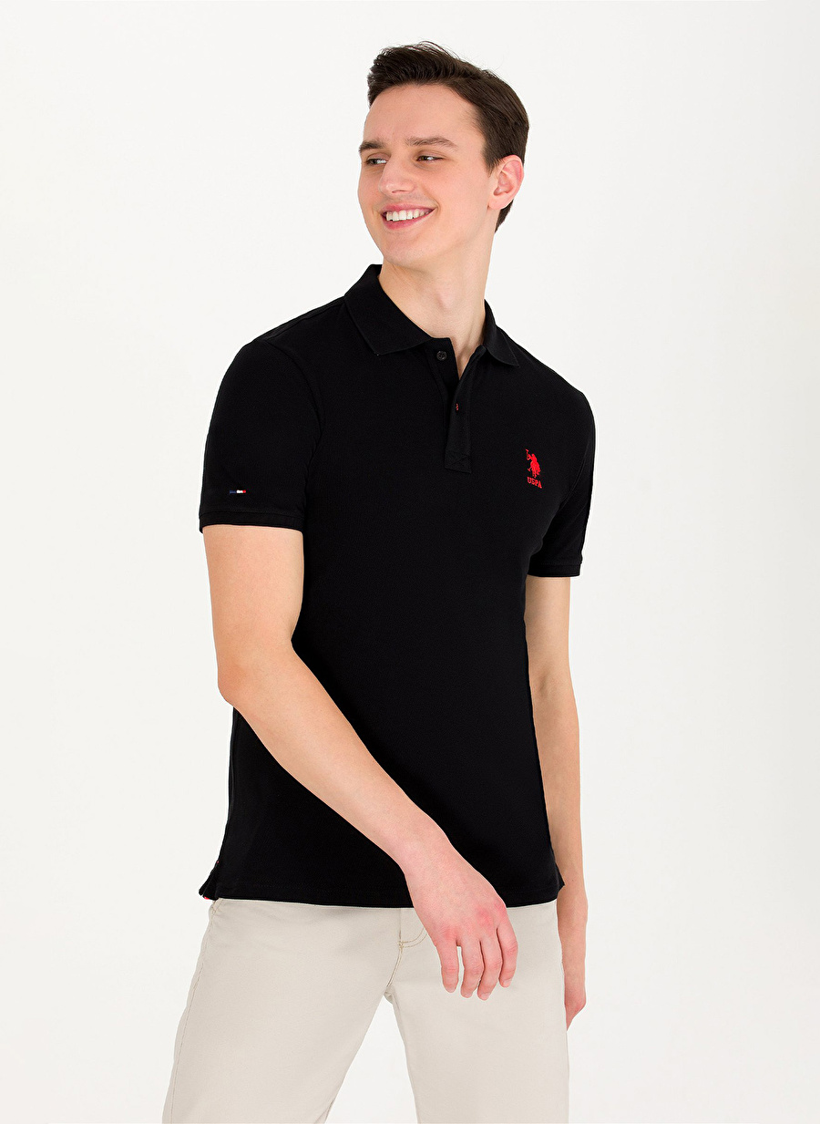 U.S. Polo Assn. Siyah Erkek Polo T-Shirt TP04IY023