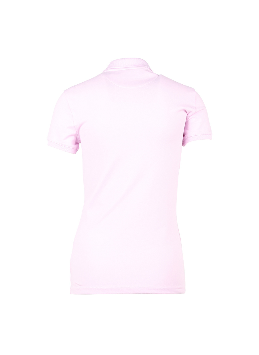 U.S. Polo Assn. Polo Yaka Düz Koyu Pembe Kadın T-Shirt TP0123_1