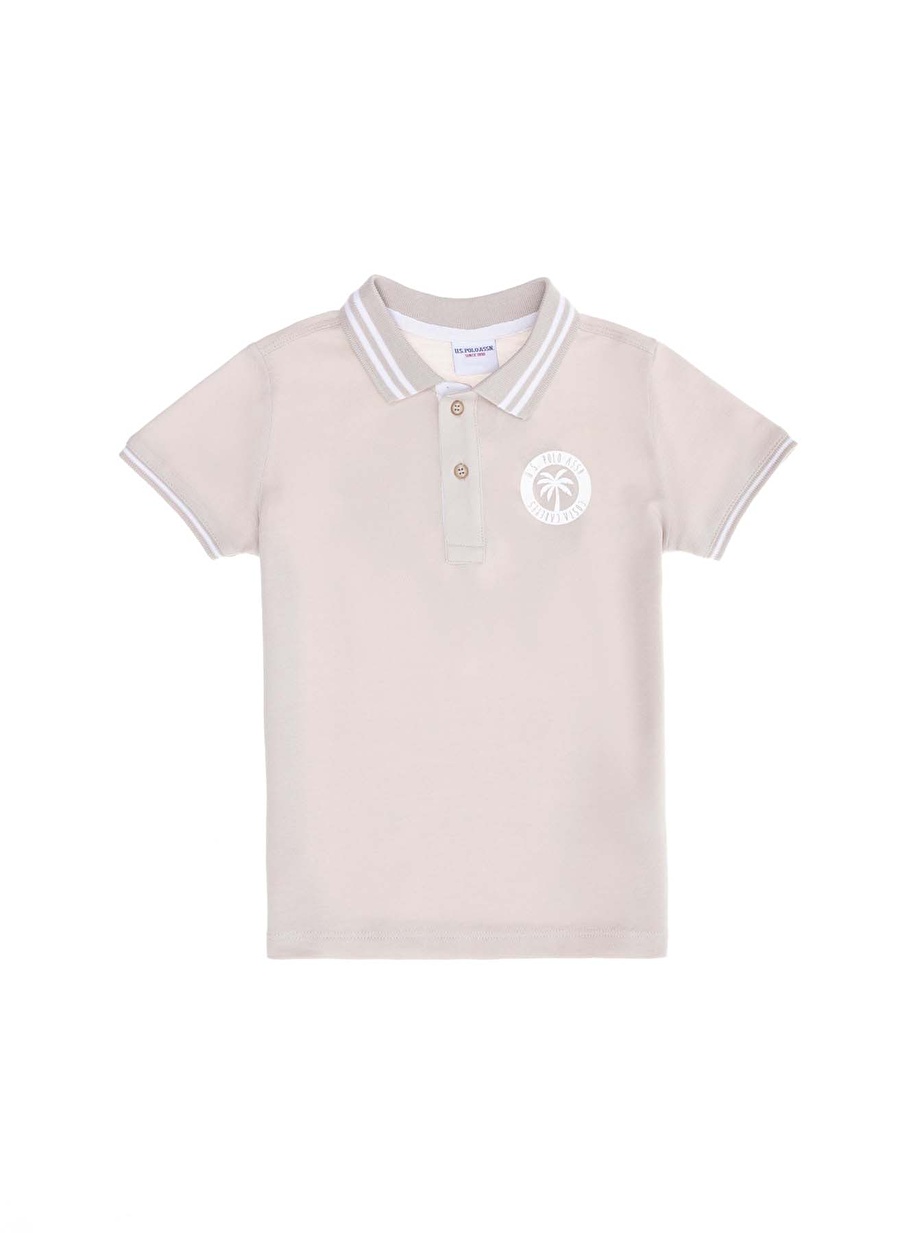 U.S. Polo Assn. Gri Erkek Çocuk Polo Yaka Kısa Kollu Düz Polo T-Shirt COSTAR