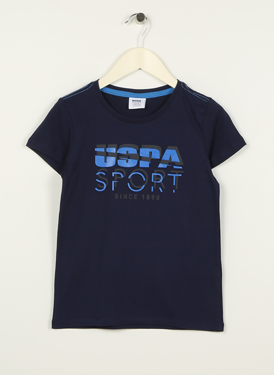 U.S. Polo Assn. Baskılı Lacivert Erkek Çocuk T-Shirt LARENKIDS