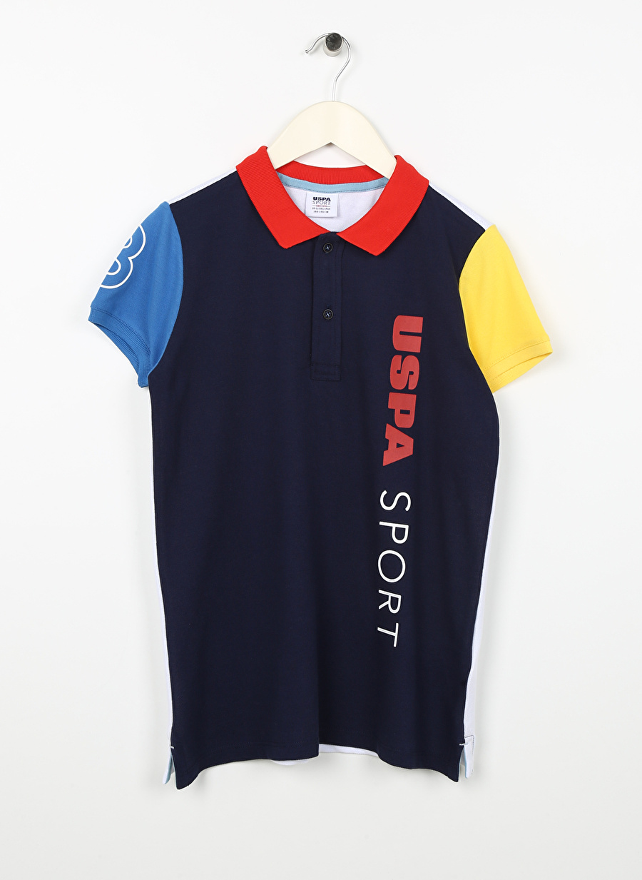 U.S. Polo Assn. Baskılı Lacivert Erkek Çocuk Polo T-Shirt T-MIDARKIDS