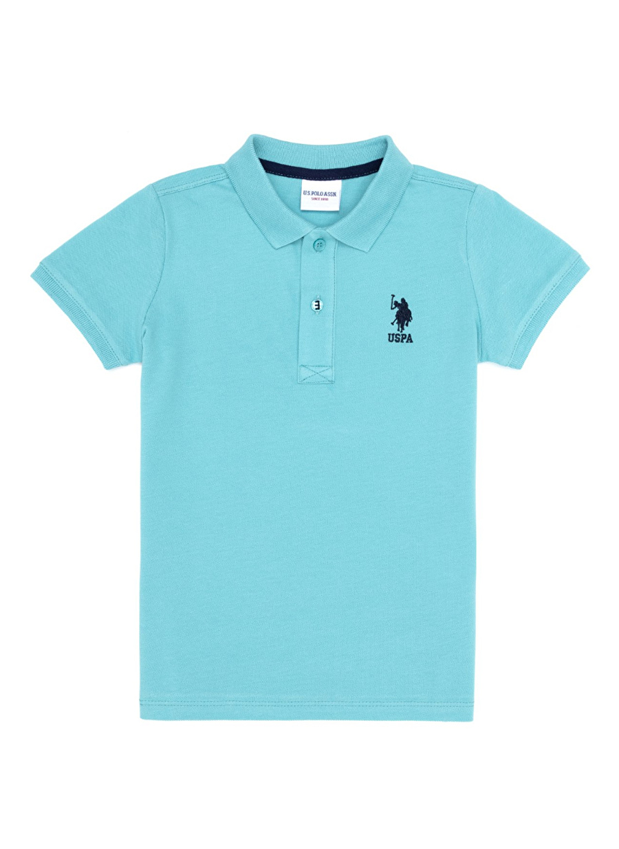 U.S. Polo Assn. Mint Erkek Çocuk Polo Yaka Kısa Kollu Düz Polo T-Shirt TP01IY023