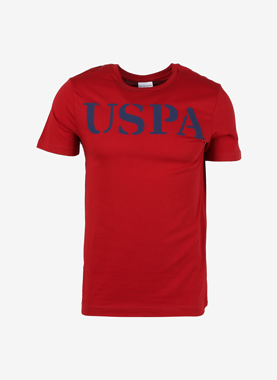 U.S. Polo Assn. Bisiklet Yaka Bordo Erkek T-Shirt GEARTIY023