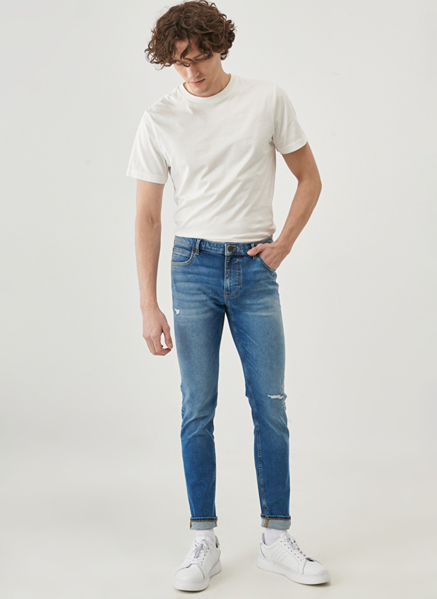 Lee Malone Skinny Jean Erkek Standart Bel Regular Fit Denim Pantolon L736010396