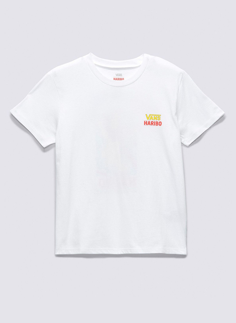 Vans Beyaz Erkek Çocuk Bisiklet Yaka Kısa Kollu T-Shirt VN000778WHT1 HARIBO SS CREW