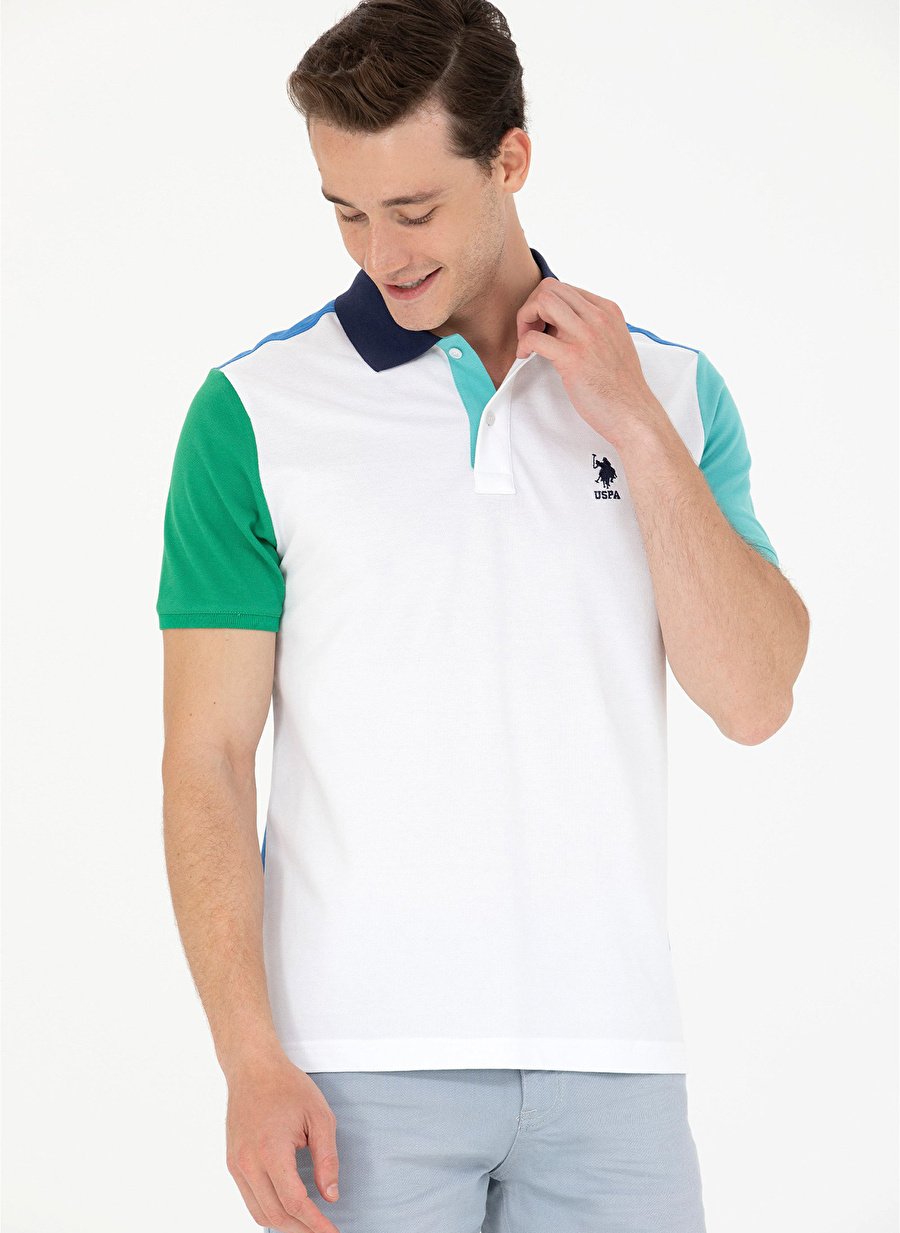 U.S. Polo Assn. Polo Yaka Beyaz Erkek T-Shirt VERTOSE