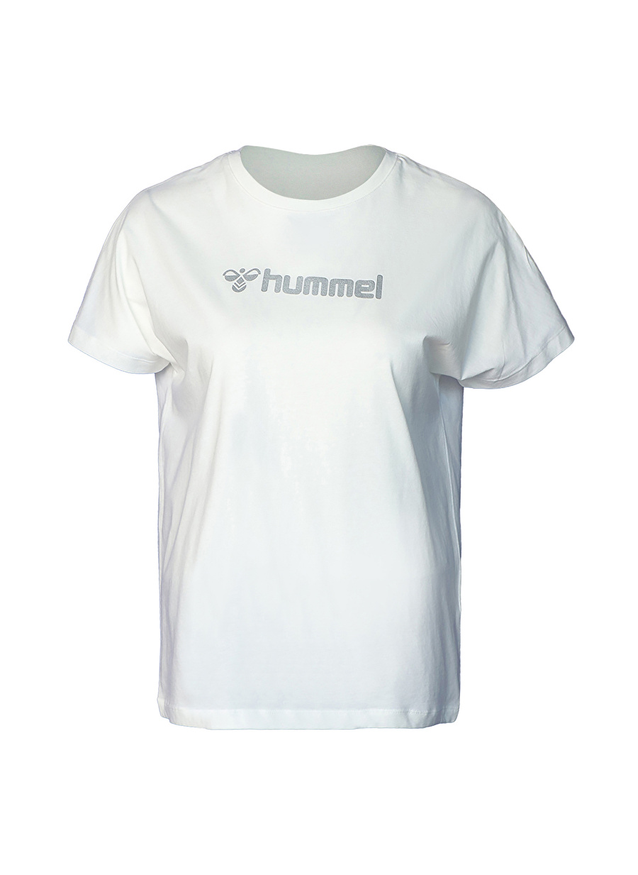 Hummel V Yaka Düz Kırık Beyaz Kadın T-Shirt 911636-9003 HMLARWID T-SHIRT