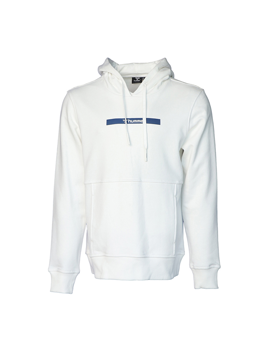 Hummel Kapüşon Yaka Kırık Beyaz Erkek Sweatshırt 921601-9003 HMLFRANK HOODIE