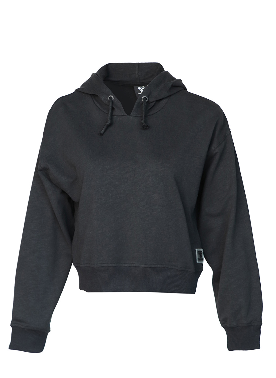 Hummel Kapüşon Yaka Siyah Kadın Sweatshırt 921629-2001 HMLNISSI CROP HOODIE