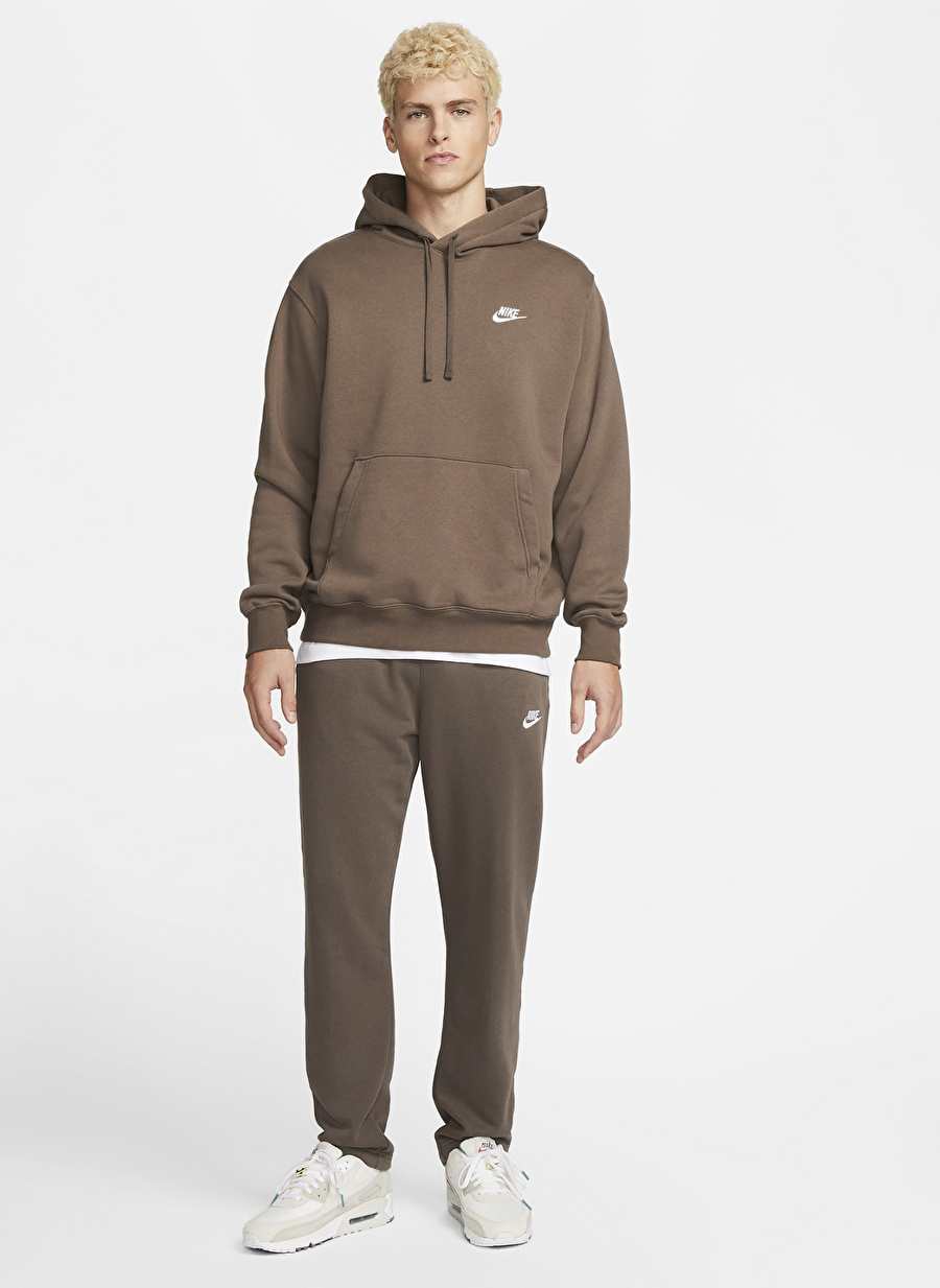 Nike Kapüşon Yaka Kahve Erkek Sweatshırt BV2654-004 M NSW CLUB HOODIE PO BB