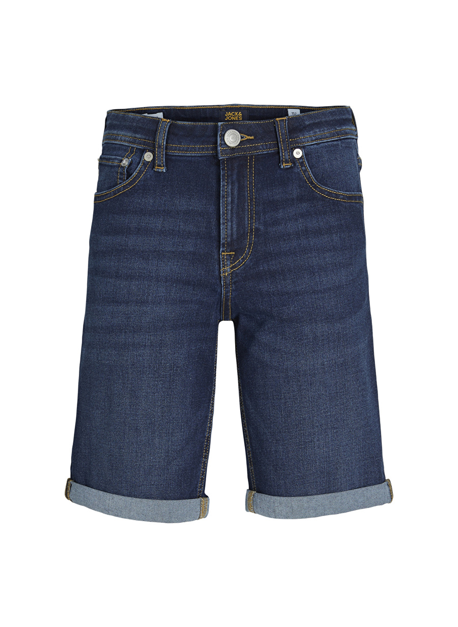 Jack & Jones 12230491 Mavi Erkek Normal Bel Normal Denim Şort