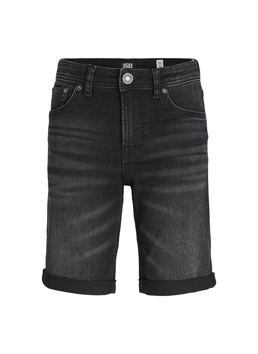 Jack & Jones 12230494 Siyah Erkek Normal Bel Normal Denim Şort