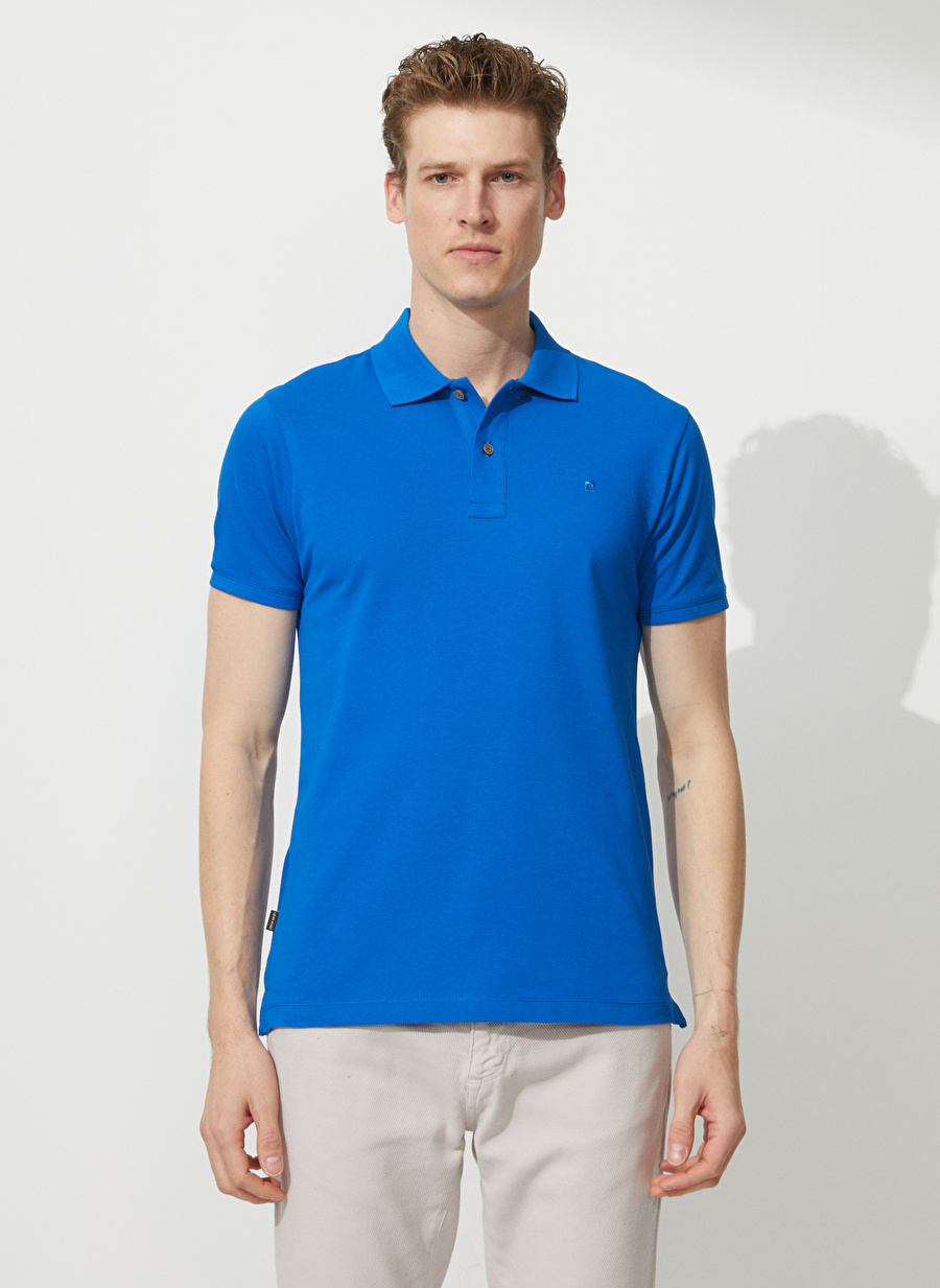 Pierre Cardin Polo Yaka Düz Saks Erkek T-Shirt EARTH