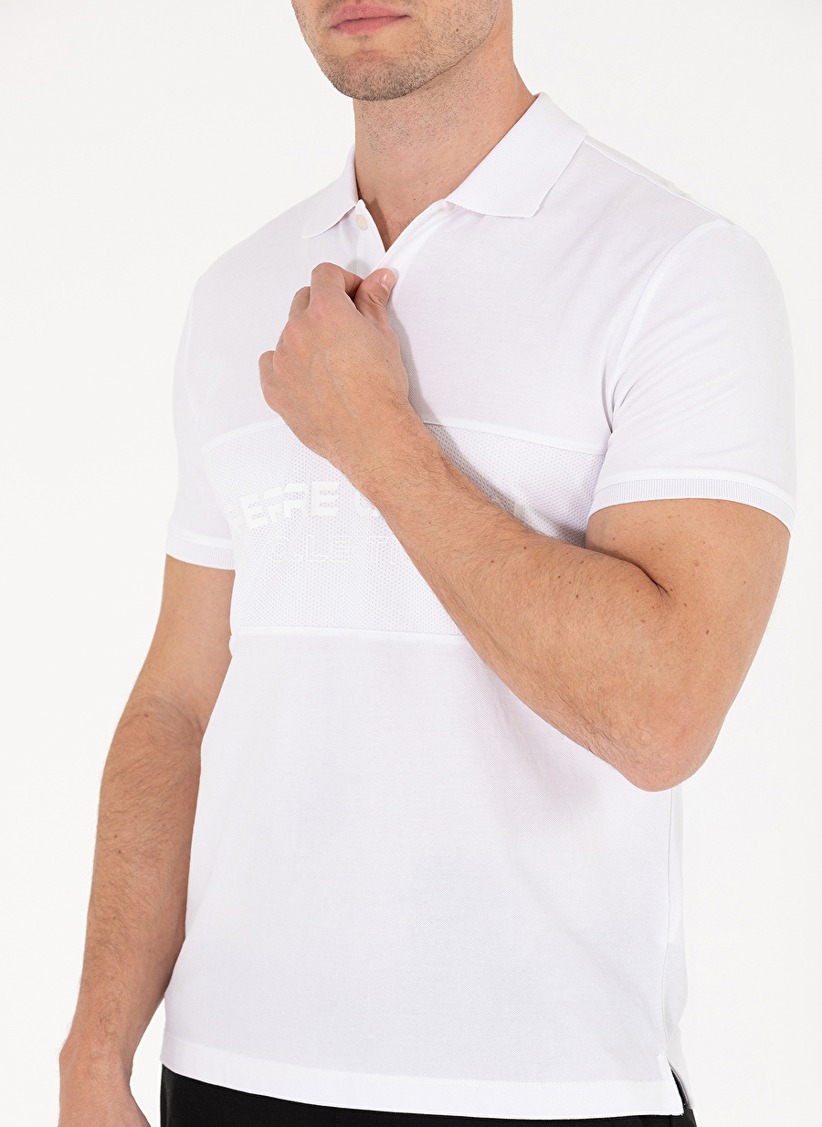 Pierre Cardin Polo Yaka Beyaz Erkek T-Shirt ENJOY_5