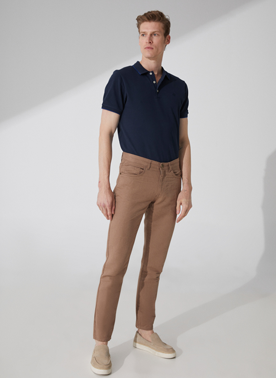 Pierre Cardin Normal Bel Normal Paça Slim Fit Vizon Erkek Pantolon GABON