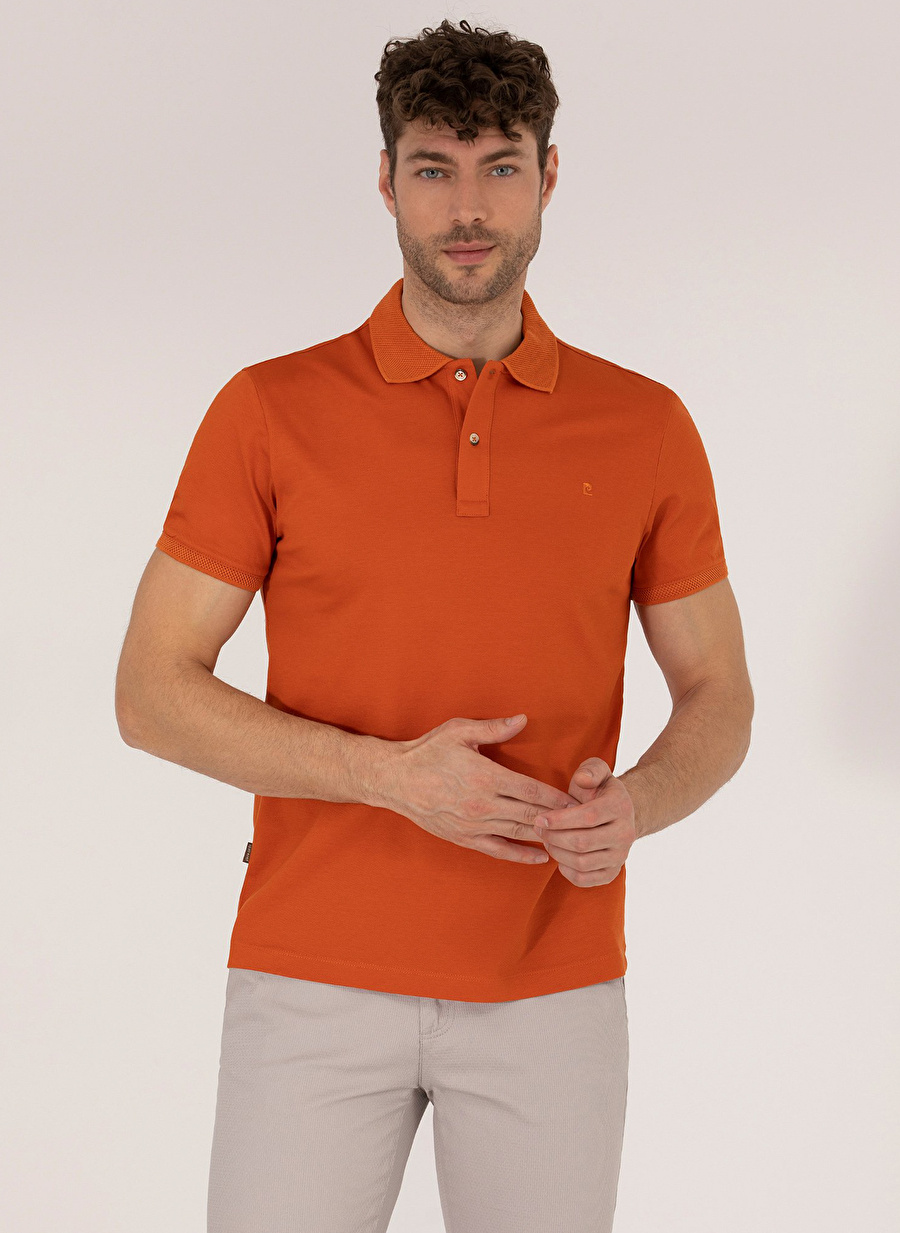 Pierre Cardin Polo Yaka Düz Kahve Erkek T-Shirt FAYE