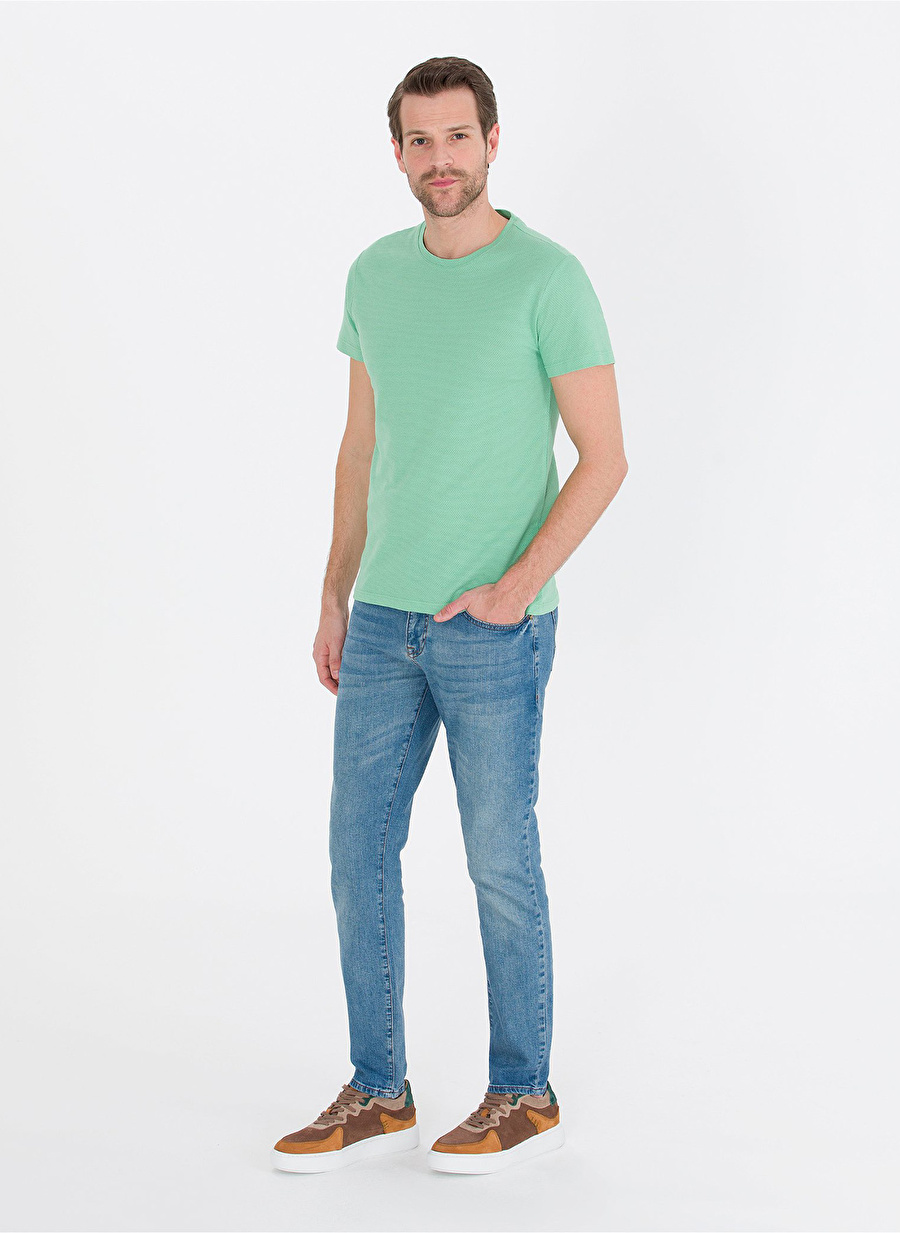 Pierre Cardin Normal Bel Normal Paça Slim Fit Mavi Erkek Denim Pantolon KALOMA