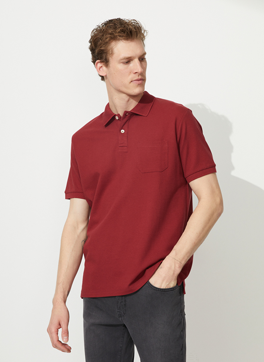 Altınyıldız Classics Polo Yaka Bordo Erkek T-Shirt 4A9000000002