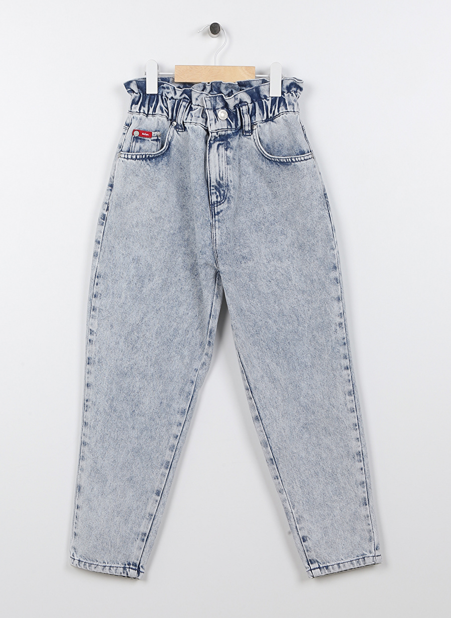 Lee Cooper Lastikli Bel Açık Mavi Kız Çocuk Denim Pantolon 232 LCG 121004 BELLA LIGHT BLUE